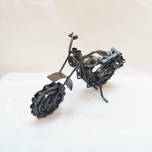 Collectible Motorbike Model Metal Dirt Bike Motorcycle Sculpture Home Bar Decor - Picture 9 of 24