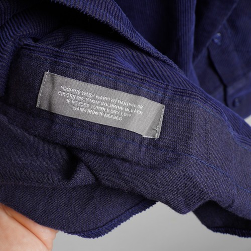Daniel Cremieux Corduroy Shirt Mens XL Blue Long Sleeve Cord Button Down B65 - Picture 7 of 7