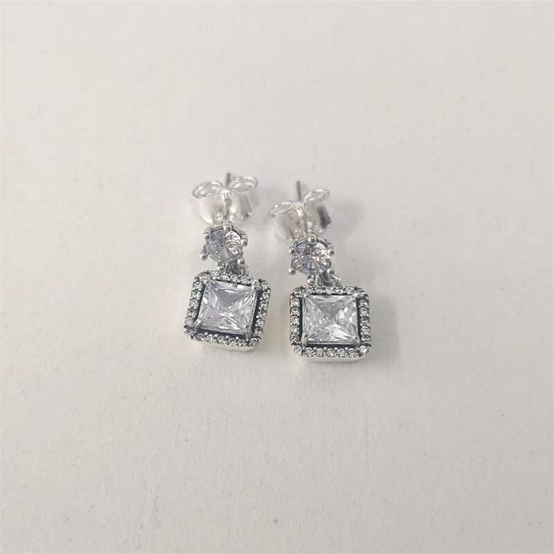 Pandora Silver Stud Earrings Timeless Elegance Uk Gift eBay