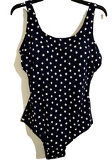 Swimsuits for all One Piece Bathing Suit Size 16 Blue White Stars New