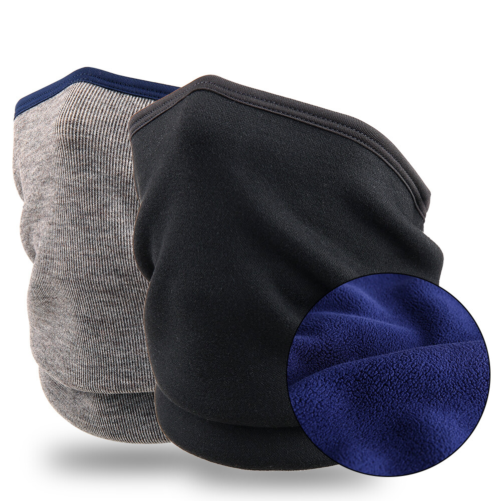 Winter Neck Gaiter Warm Double-Layer Windproof Fleece Lining Ski Face Mask Scarf
