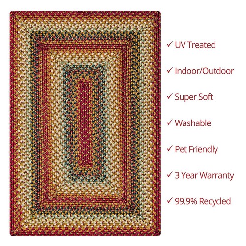 Homespice Dcor 10 x 10" Rectangular Preston Ultra Wool Braided Rugs eBay