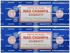Satya Sai Baba Nag Champa Agarbatti Pack of 2 Incense Sticks Boxes 250gms