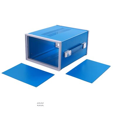 10.71''x5.43''x8.39'' Metal Blue Dustproof Electronic Junction Box Enclosure