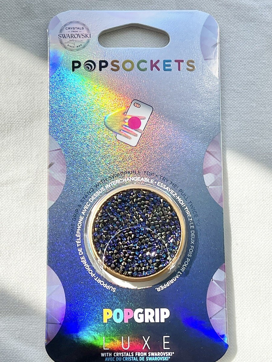POPSOCKETS LUXE SWAROVSKI CRYSTALS POPGRIP HELIOTROPE BLUE&ROSE