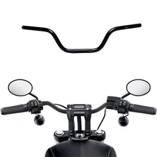 6" Tall 1.0" Black Handlebar Drag Bar for Harley Softail Street Bob Low Rider ST