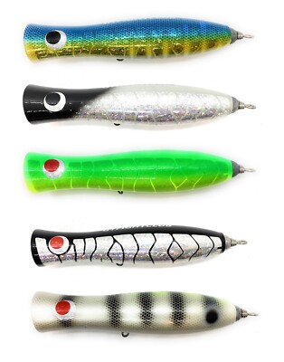 GTFC Tuna Topwater Wooden Popper for Big Game Fishing Lure by Heru Lure 100g