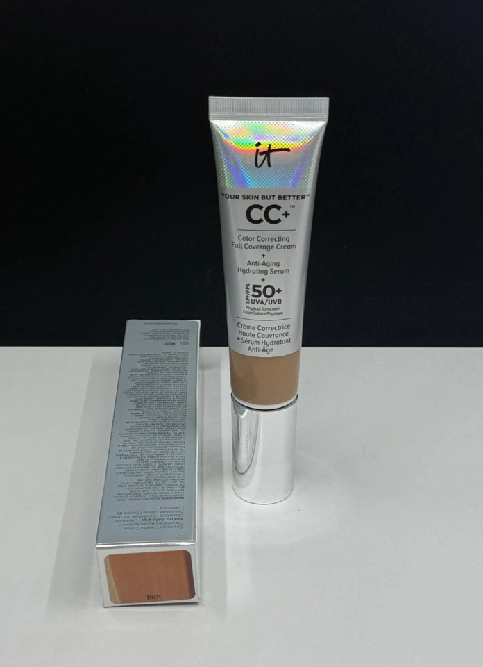 IT cosmetics Your Skin But Better CC+ Full Coverage Cream -1.08oz #Rich NIB - Image 4 of 4