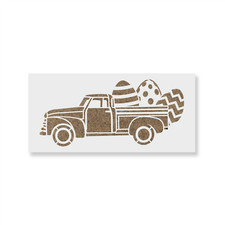 Easter Truck Stencil - Durable  Reusable Mylar Stencils