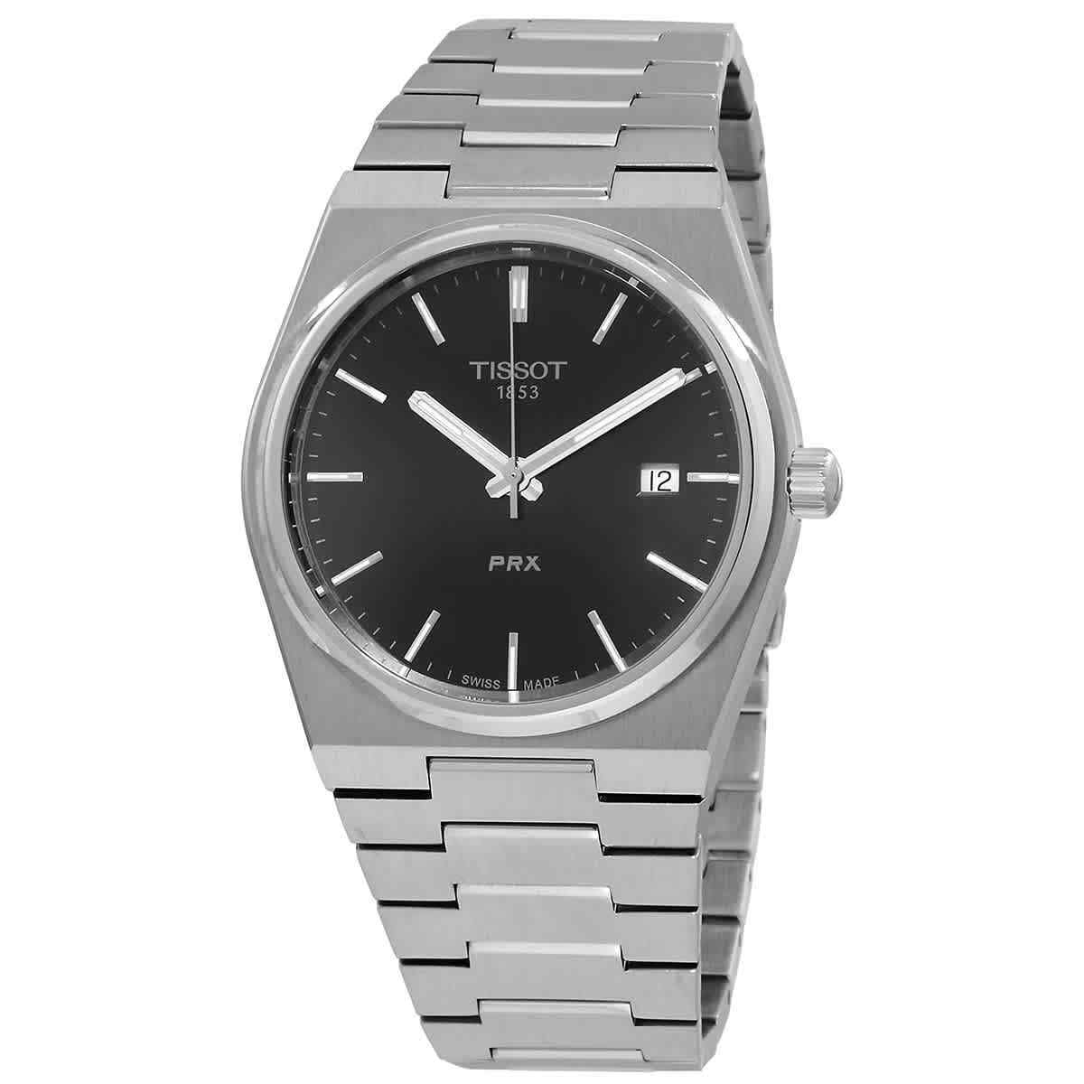 Мужские кварцевые часы Tissot PRX 40 с черным циферблатом T137.410.11.051.00