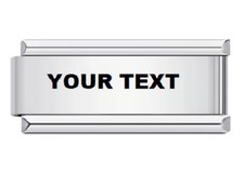 charm Personalised, custom text, fit for nomination bracelet style , long 