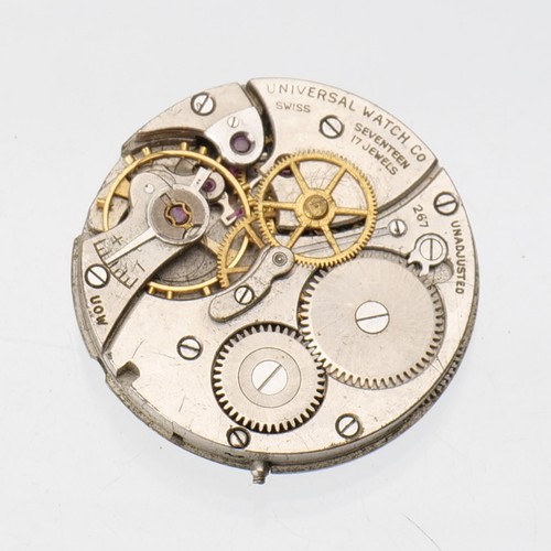 Universal Geneve 267 Movement w/ Dial Pre-Owned As Shown Not Running Parts - Picture 2 of 3