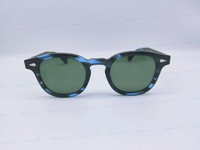 MOSCOT LEMTOSH INK Gradient Blue Frame Green Lenses SunGlasses 46-24-145