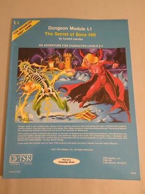 Dungeons and Dragons Reprint of L1 The Secret of Bone Hill