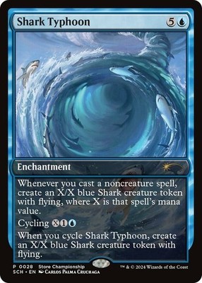 Light Play x 1 Shark Typhoon - Foil - Store Championship Promo WotC Shooting Sta