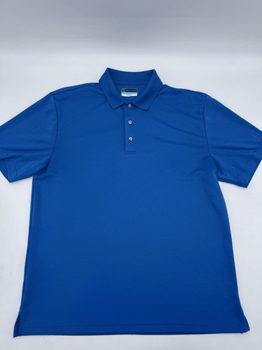 PGA Tour Airflux Men’s Golf Shirt Short Sleeve Collard Polo Size Large Blue
