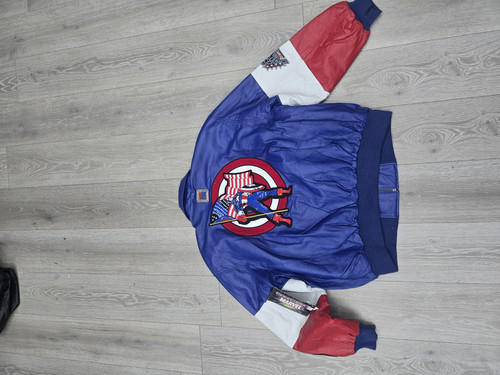 Ultimate Marvel Captain America Genuine Leather Same Worn By Michael Jackson - Picture 10 of 13