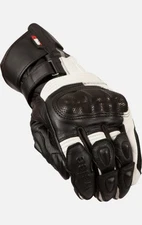 New Weise Renegade Gloves Black&White Leather Motorcycle Gloves All Size