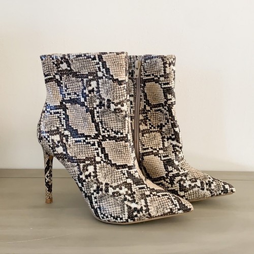 Express Snakeskin Stiletto Ankle Booties sz 8 - Picture 2 of 7