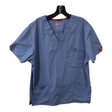 Dickies Xtreme Stretch Women's Royal Blue V-Neck Scrub Top Size M Medical