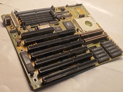 Socket 3 FIC 486-GVT-2 Motherboard (VIA VT82C496) ISA, VLB, & 8 MB RAM + Bonus
