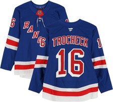 Vincent Trocheck Rangers Signed GU #16 Jersey vs. Utah Hockey Club on 10/12/2024