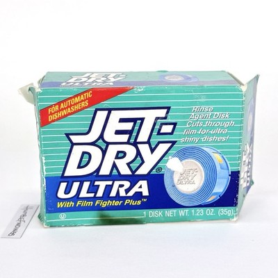 Vintage Jet Dry Ultra Solid Rinse Agent Disc Dishwasher Film Fighter Plus New