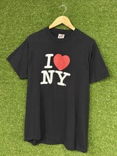 Vintage I Love NY Heart New York Black Retro Classic Tee