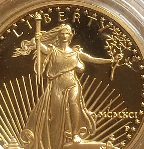 1991 - 1/10 Oz Proof American Eagle Gold Bullion Coin - In Original US Mint Pkg.