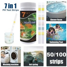 PH Test 7 in 1 Water Test 50 Pieces/Tube Test Strips Kit 100 Pieces/Tube Pond