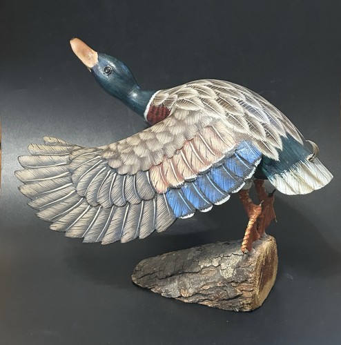 John J Madison Holz geschnitzt Stockente Tierwelt Sammlung handbemalt Vogel - Bild 4 von 14