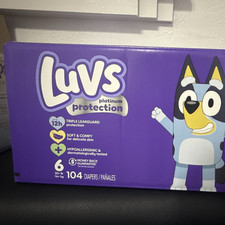 Luvs Platinum Protection Diapers Size 6 35 lbs White Unisex 104 Count