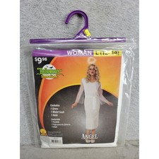 Halloween Sensations Angel Costume Woman L 12-14 Dress Sash Halo
