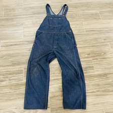 Vintage 1970  s -80  s Sears Perma Prest Overalls Men  s Size 40x34 Denim Carpenter
