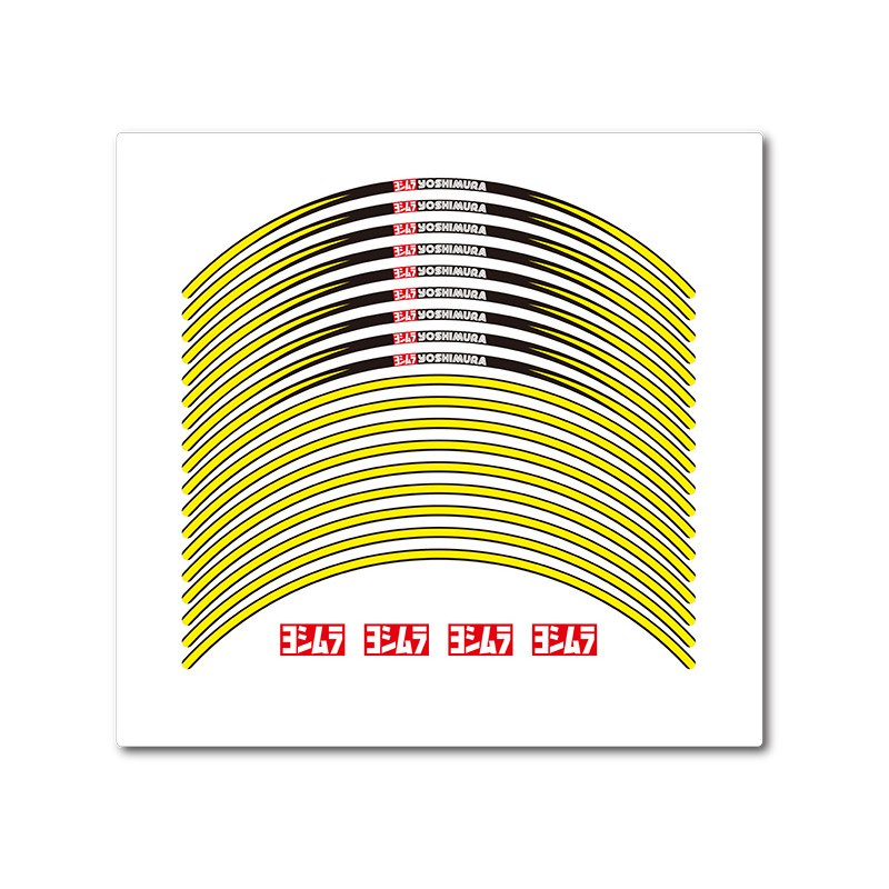 Liserés de jante YOSHIMURA Type-A en vinyle haute performance pour moto 17 pouces