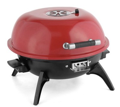 Electric BBQ Grill Red 1600W In/Outdoor Garden Party with Double Layer Design