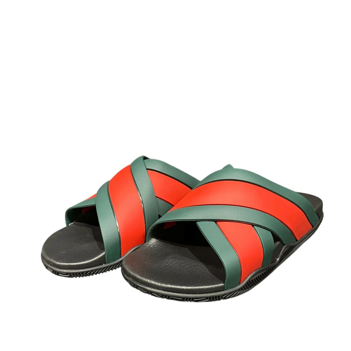 GUCCI Sherry line sandals 627820 Green Size: 42 [210126] (GUCCI)