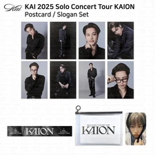 KAI 2025 Solo Concert Tour KAION Official MD Postcard Slogan Set KPOP K-POP EXO