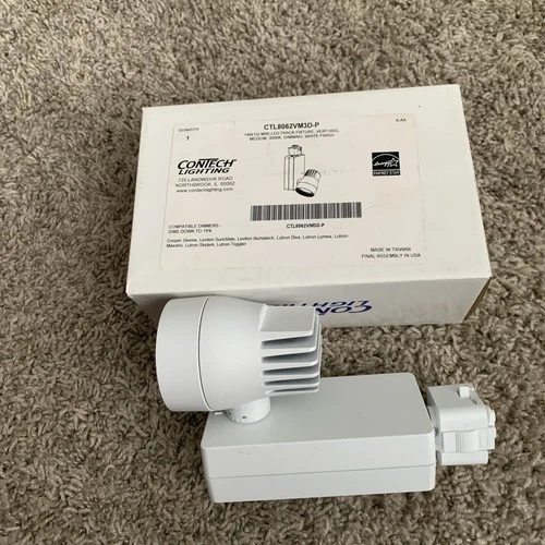 2 PACK CONTECH CTL8062VM3D-P LED TRACK LIGHT FIXTURE 14W 3000K DIMMABLE WHITE 