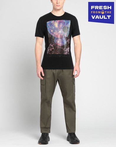 UVP179€ EMPORIO ARMANI Surreal T-Shirt Gr. M Schwarz Print Logo Kurzarm