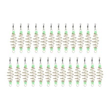 25Pcs Luminous Spring Fishing Feeder Fishing Bait Cage Feeder Bait Holder