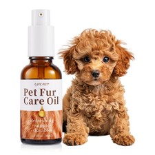 Pet Fur Care Oil Detangle Reduce Shedding Dogs Cats 1.01 fl oz Grooming