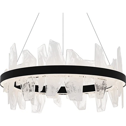 Quoizel PCAUR5030 Aurelia 30"W LED Abstract Ring Chandelier - Black - Picture 9 of 12