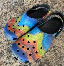 Crocs Classic Spray Dye Clogs Unisex Womens Size 8 or Mens Size 6