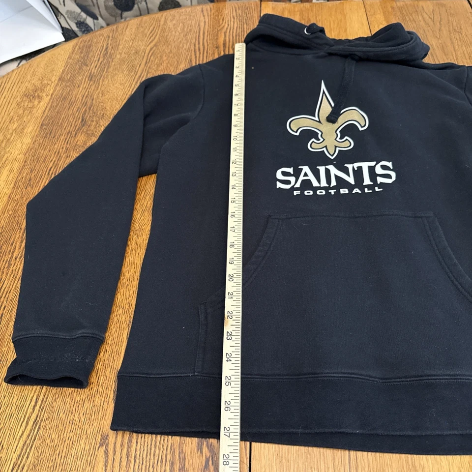Ropa del equipo de la NFL New Orleans Saints sudadera con capucha negra grande manga larga Foto 4 de 4