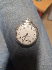 Vintage Westclox Scotty Pocket Watch White Dial Made In USA Shock Resistant