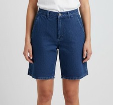 Vintage High-rise 10" Denim Walking Shorts - S/M, 28" Waist     