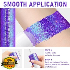Purple Holographic Body Glitter Gel Face Hair Shimmer