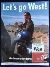 West Zigaretten, originale Werbung aus 1984