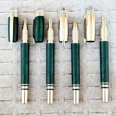 Montblanc Luxury Green Pen Set Ballpoint Roller Fountain Gift Box, New In Box